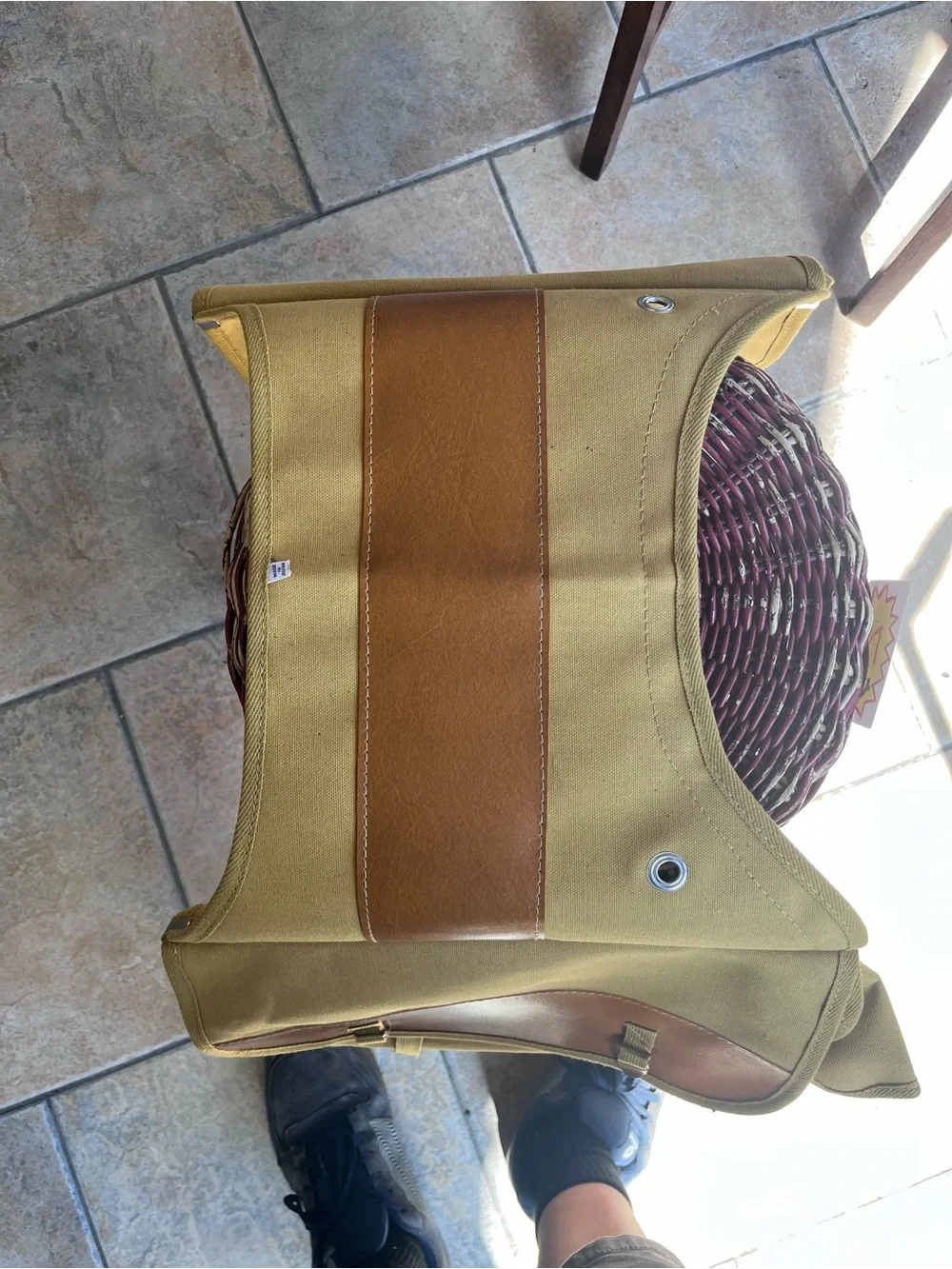 Vintage made in Japan saddle bags for motorcycle
